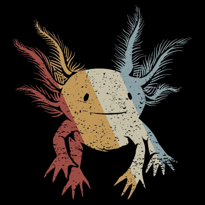 Axolotl Retro Style Vintage Performance Shirt