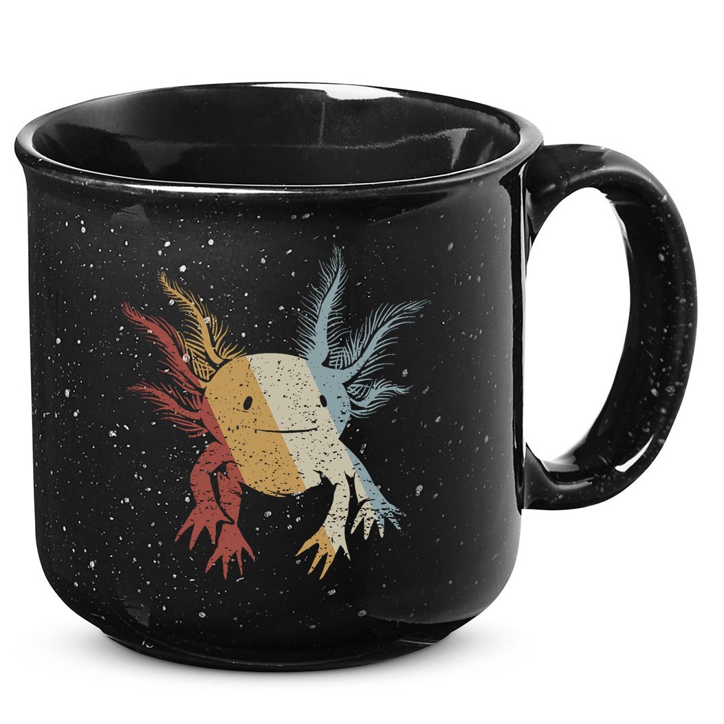 Axolotl Retro Style Vintage 15oz Campfire Ceramic Mug