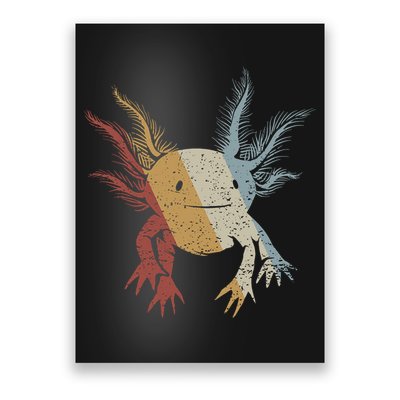 Axolotl Retro Style Vintage Poster