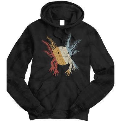 Axolotl Retro Style Vintage Tie Dye Hoodie