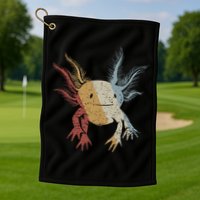 Axolotl Retro Style Vintage Golf Towel