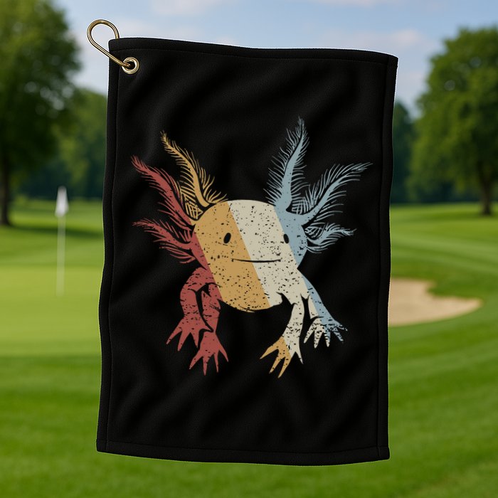 Axolotl Retro Style Vintage Golf Towel