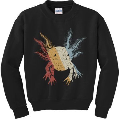 Axolotl Retro Style Vintage Kids Sweatshirt