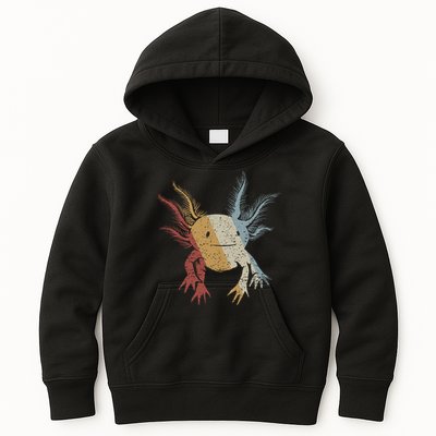 Axolotl Retro Style Vintage Kids Hoodie
