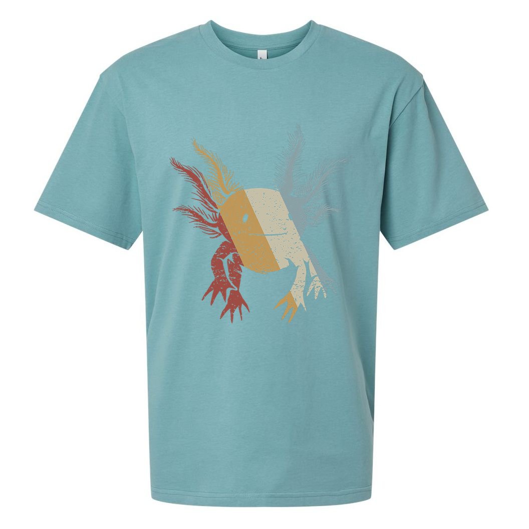 Axolotl Retro Style Vintage Sueded Cloud Jersey T-Shirt