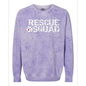 Animal Rescue Squad White Distressed Colorblast Crewneck Sweatshirt