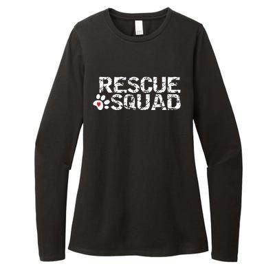 Animal Rescue Squad White Distressed Womens CVC Long Sleeve Shirt