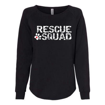 Animal Rescue Squad White Distressed Womens California Wash Sweatshirt