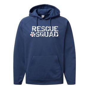 Animal Rescue Squad White Distressed Performance Fleece Hoodie