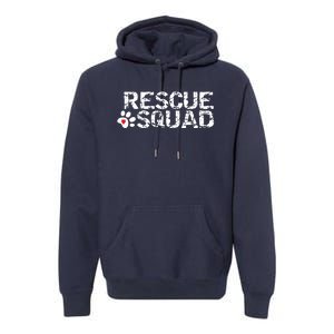 Animal Rescue Squad White Distressed Premium Hoodie