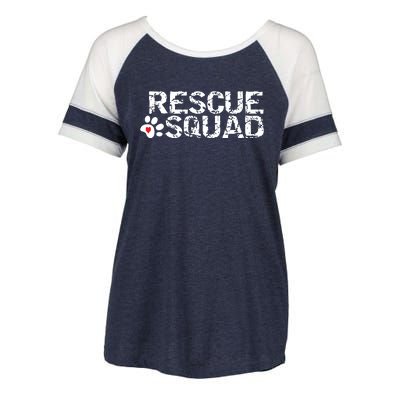 Animal Rescue Squad White Distressed Enza Ladies Jersey Colorblock Tee