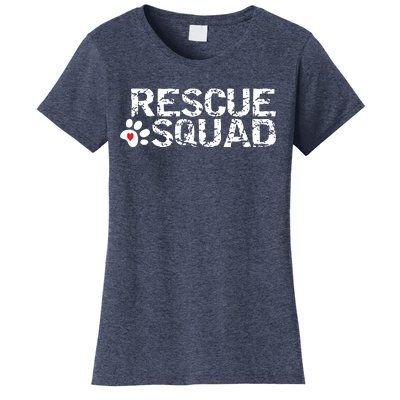 Animal Rescue Squad White Distressed Women's T-Shirt