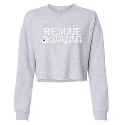 Animal Rescue Squad White Distressed Cropped Pullover Crew