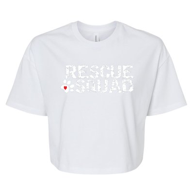 Animal Rescue Squad White Distressed Bella+Canvas Jersey Crop Tee