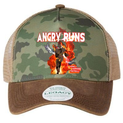 Angry Runs Shirt Angry Runs Good Morning Football Legacy Tie Dye Trucker Hat