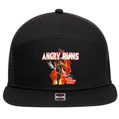 Angry Runs Shirt Angry Runs Good Morning Football 7 Panel Mesh Trucker Snapback Hat