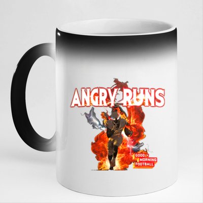 Angry Runs Shirt Angry Runs Good Morning Football 11oz Black Color Changing Mug