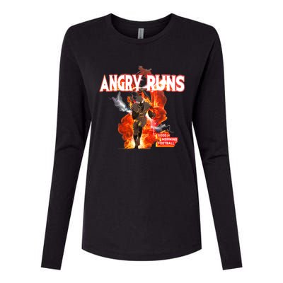 Angry Runs Shirt Angry Runs Good Morning Football Womens Cotton Relaxed Long Sleeve T-Shirt