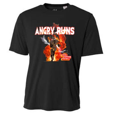 Angry Runs Shirt Angry Runs Good Morning Football Cooling Performance Crew T-Shirt