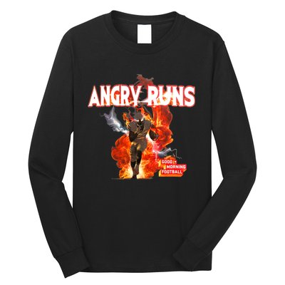 Angry Runs Shirt Angry Runs Good Morning Football Long Sleeve Shirt