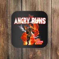 Angry Runs Shirt Angry Runs Good Morning Football Coaster