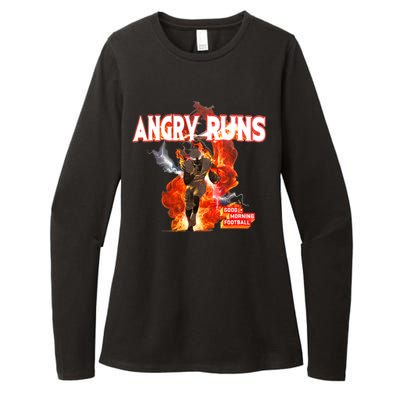 Angry Runs Shirt Angry Runs Good Morning Football Womens CVC Long Sleeve Shirt