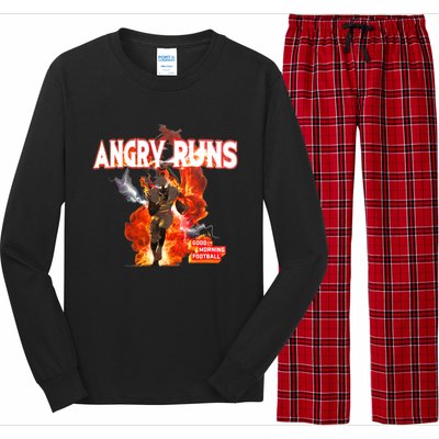 Angry Runs Shirt Angry Runs Good Morning Football Long Sleeve Pajama Set