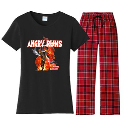 Angry Runs Shirt Angry Runs Good Morning Football Women's Flannel Pajama Set