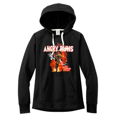 Angry Runs Shirt Angry Runs Good Morning Football Women's Fleece Hoodie