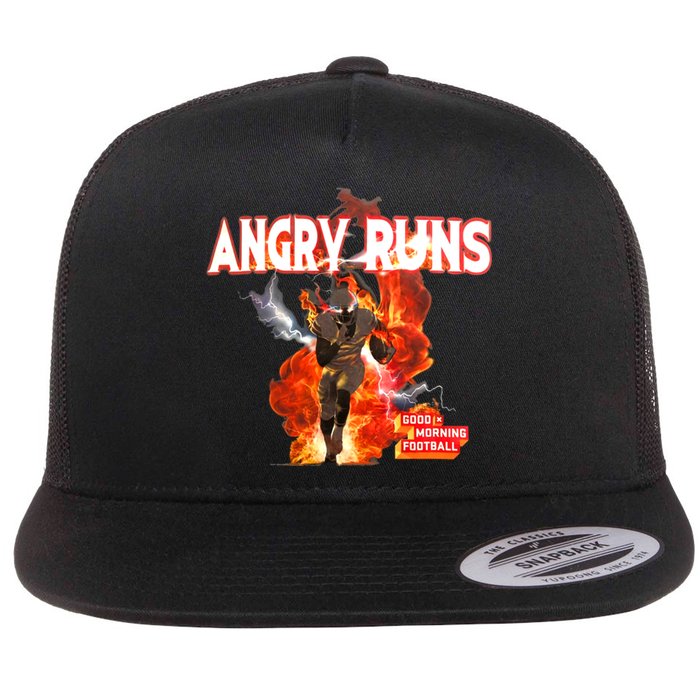 Angry Runs Shirt Angry Runs Good Morning Football Flat Bill Trucker Hat