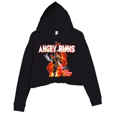 Angry Runs Shirt Angry Runs Good Morning Football Crop Fleece Hoodie