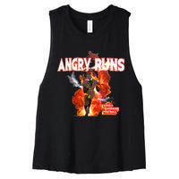 Angry Runs Shirt Angry Runs Good Morning Football Women's Racerback Cropped Tank