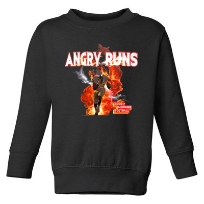 Angry Runs Shirt Angry Runs Good Morning Football Toddler Sweatshirt