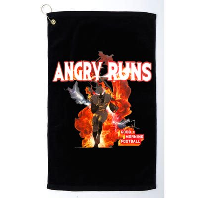 Angry Runs Shirt Angry Runs Good Morning Football Platinum Collection Golf Towel