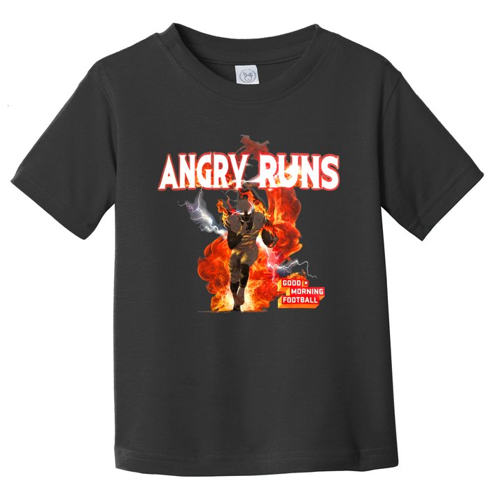 Angry Runs Shirt Angry Runs Good Morning Football Toddler T-Shirt