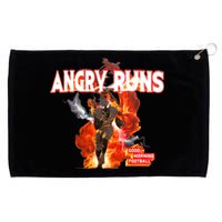 Angry Runs Shirt Angry Runs Good Morning Football Grommeted Golf Towel