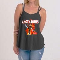 Angry Runs Shirt Angry Runs Good Morning Football Women's Strappy Tank