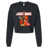 Angry Runs Shirt Angry Runs Good Morning Football Cropped Pullover Crew