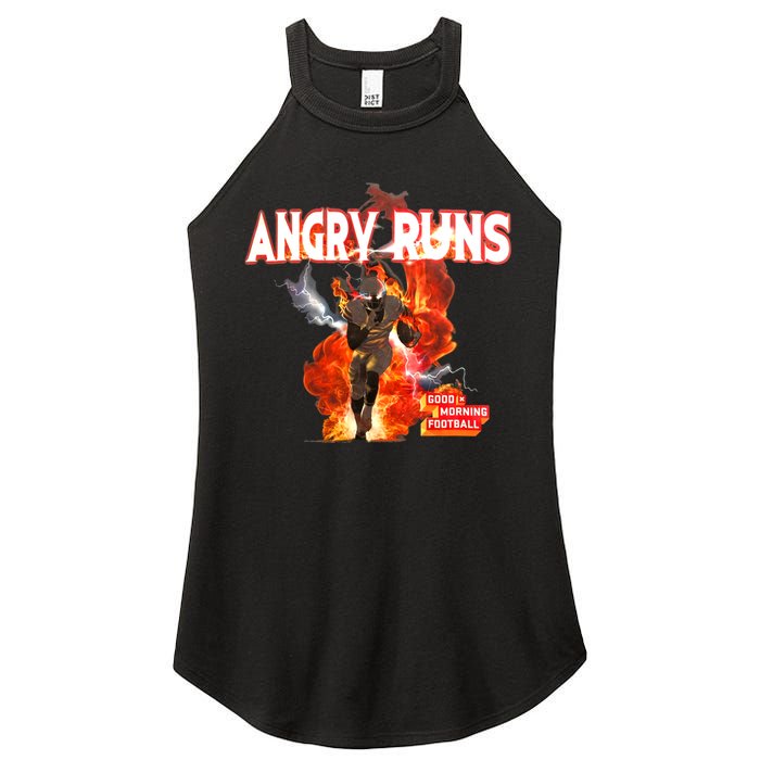 Angry Runs Shirt Angry Runs Good Morning Football Women's Perfect Tri Rocker Tank