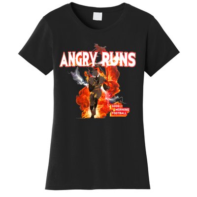 Angry Runs Shirt Angry Runs Good Morning Football Women's T-Shirt