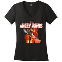 Angry Runs Shirt Angry Runs Good Morning Football Women's V-Neck T-Shirt