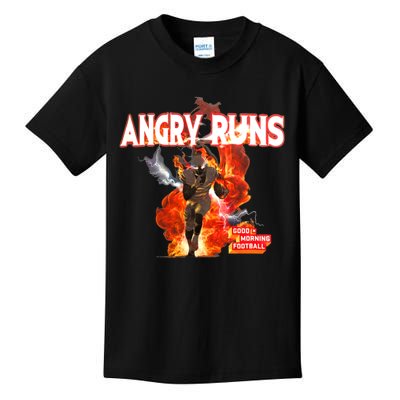 Angry Runs Shirt Angry Runs Good Morning Football Kids T-Shirt