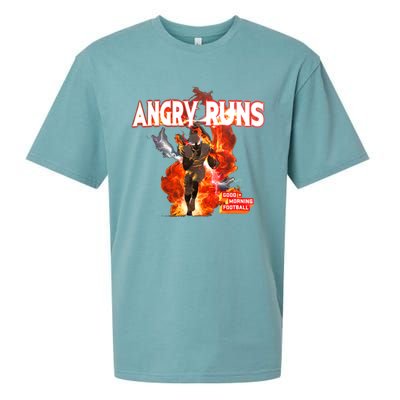 Angry Runs Shirt Angry Runs Good Morning Football Sueded Cloud Jersey T-Shirt