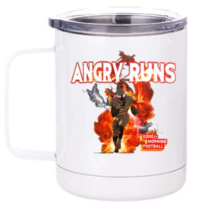 Angry Runs Shirt Angry Runs Good Morning Football 12 oz Stainless Steel Tumbler Cup