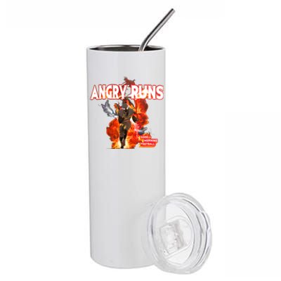 Angry Runs Shirt Angry Runs Good Morning Football Stainless Steel Tumbler