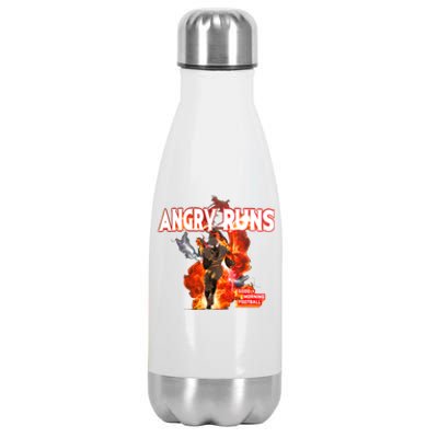 Angry Runs Shirt Angry Runs Good Morning Football Stainless Steel Insulated Water Bottle