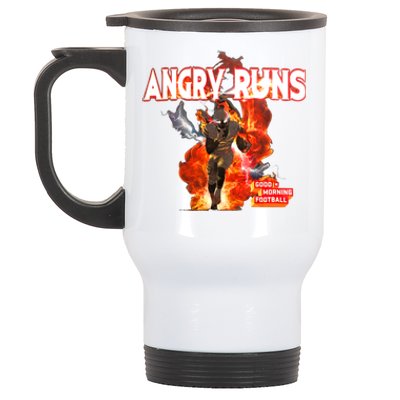 Angry Runs Shirt Angry Runs Good Morning Football Stainless Steel Travel Mug