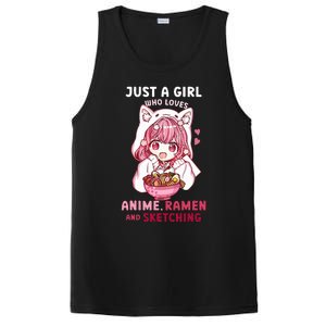 Anime Ramen Sketching Just A Girl Who Loves Anime Sketching PosiCharge Competitor Tank