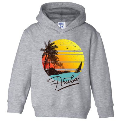 Aruba Retro Summer Tropical Beach Toddler Hoodie