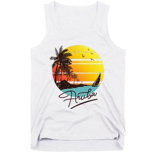 Aruba Retro Summer Tropical Beach Tank Top